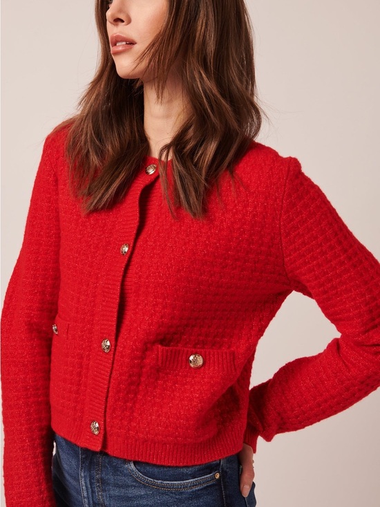 Line Sweaters - LINE Catalina Cardigan- Scarlett